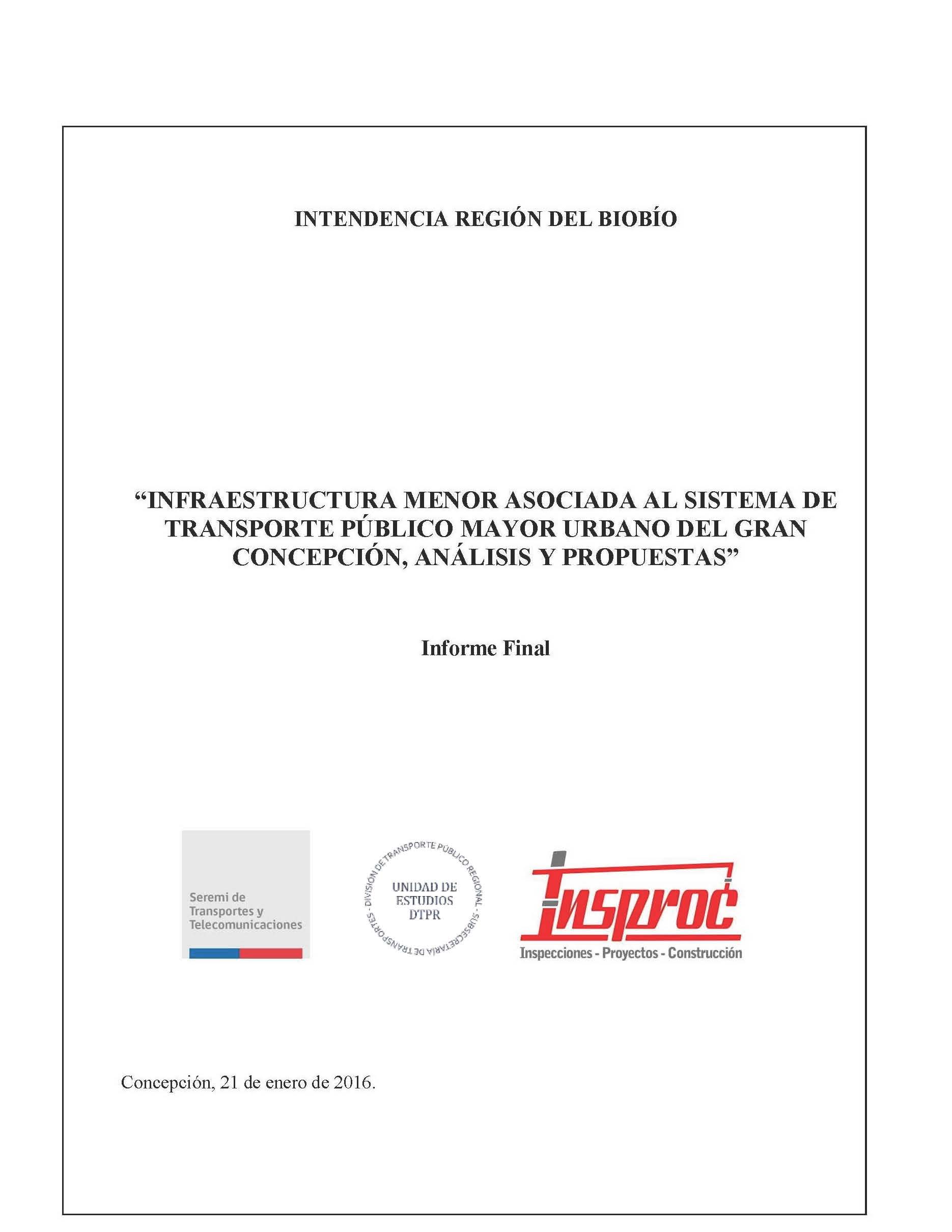 Informe Infraestructura Concepción 2016